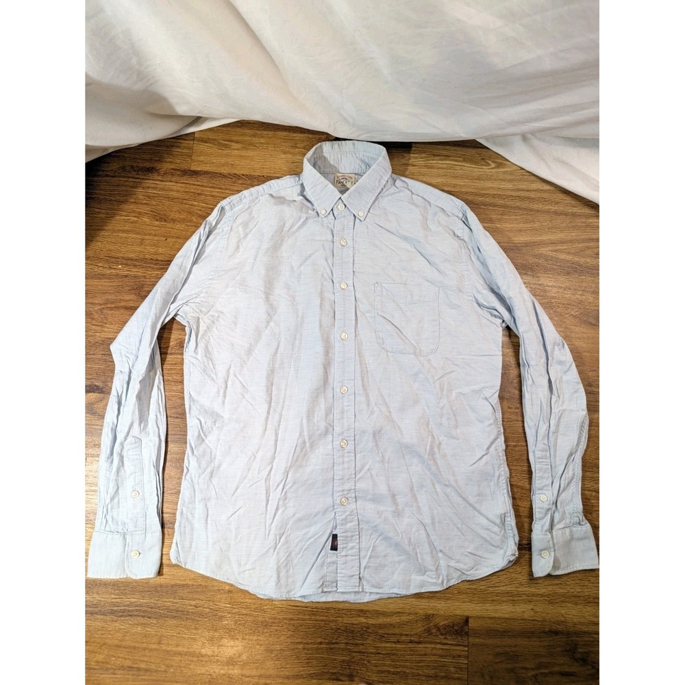 Faherty Coastline Shirt Men's M Light Blue Supima Cotton Button Down SurfCore